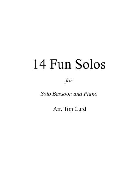 Free Sheet Music 14 Fun Solos For Bassoon And Piano