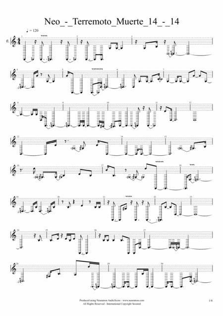 Free Sheet Music 14 Terremoto Muerte