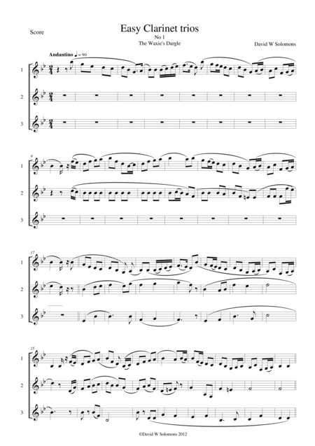 15 Easy Clarinet Trios Sheet Music