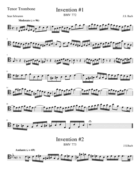 15 Inventions Bwv 772 786 Sheet Music