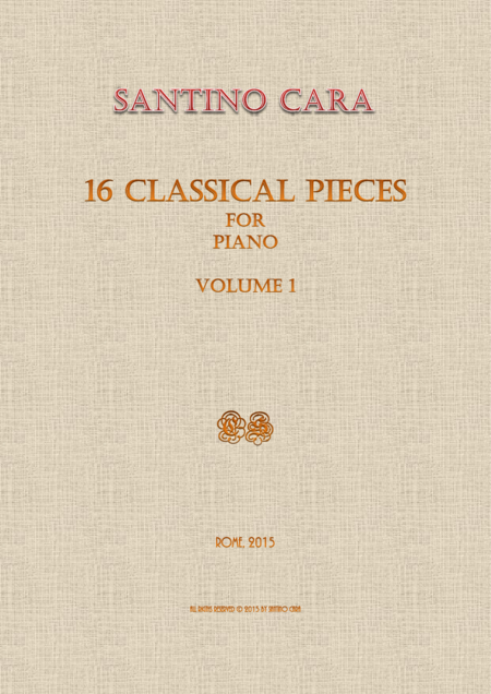 Free Sheet Music 16 Classical Pieces For Piano Volume 1 Santino Cara