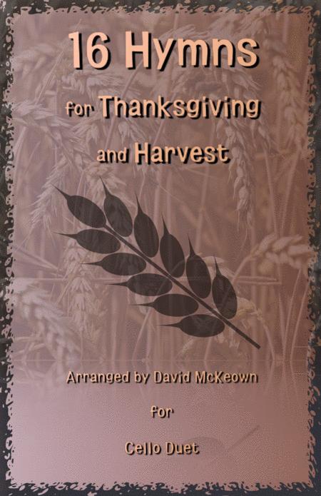 16 Favourite Hymns For Thanksgiving And Harvest For Cello Duet Sheet Music