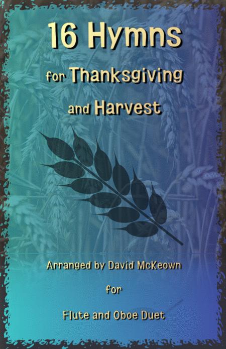 16 Favourite Hymns For Thanksgiving And Harvest For Flute And Oboe Duet Sheet Music