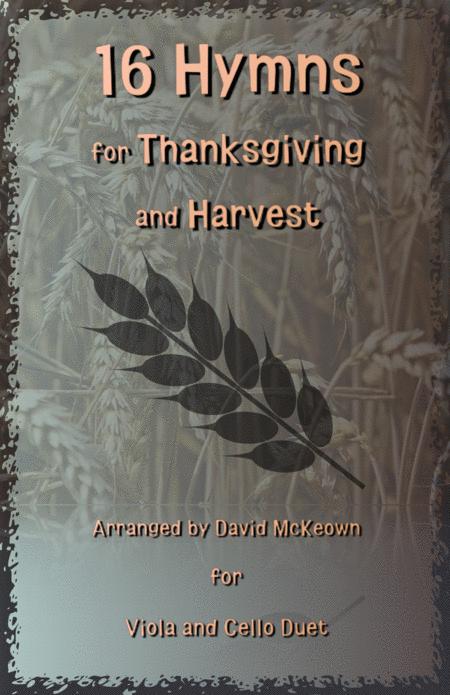 16 Favourite Hymns For Thanksgiving And Harvest For Viola And Cello Duet Sheet Music