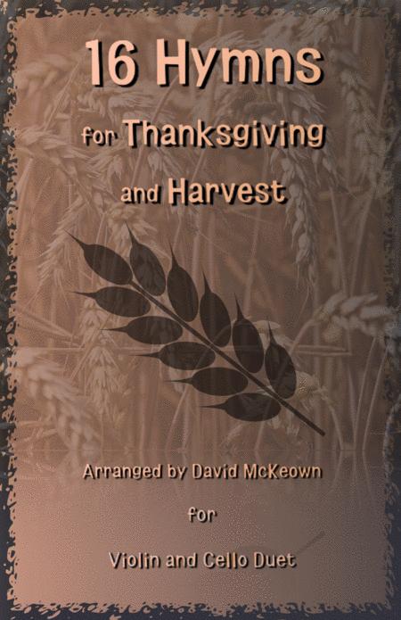 16 Favourite Hymns For Thanksgiving And Harvest For Violin And Cello Duet Sheet Music