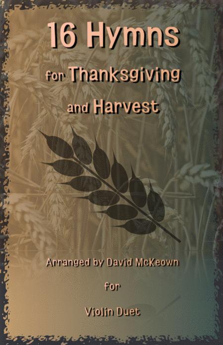 16 Favourite Hymns For Thanksgiving And Harvest For Violin Duet Sheet Music