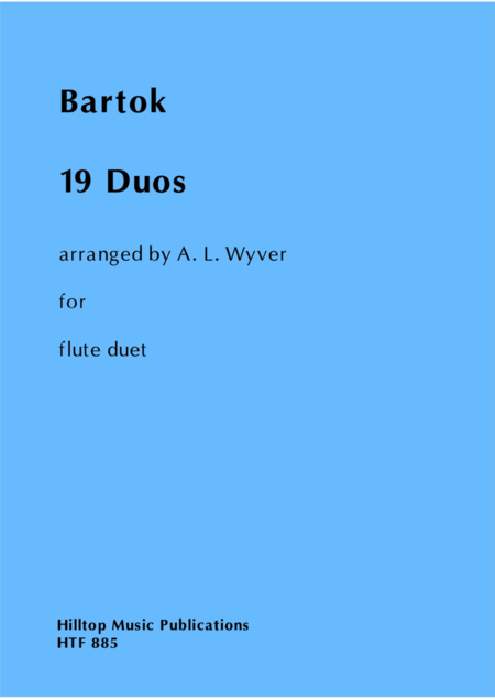 Free Sheet Music 19 Duos By Bartok Arranged For Two Flutes