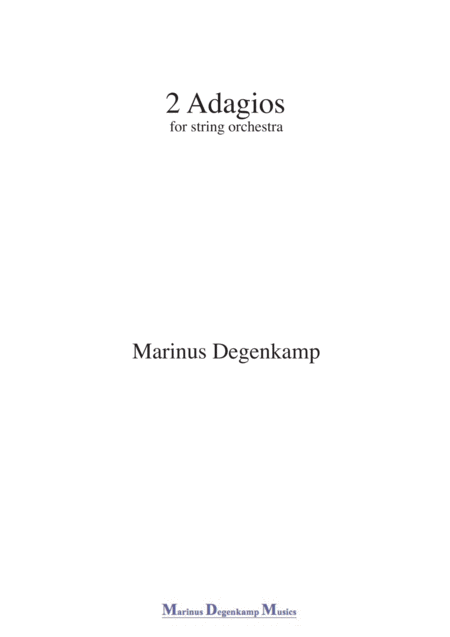 2 Adagios For String Orchestra Sheet Music