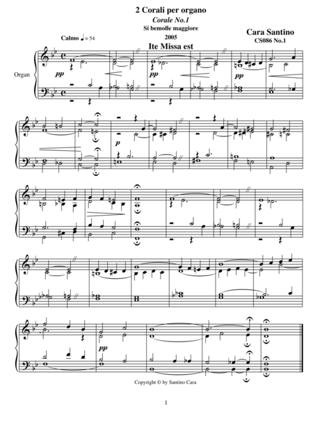 2 Chorales For Organ Cs086 Sheet Music