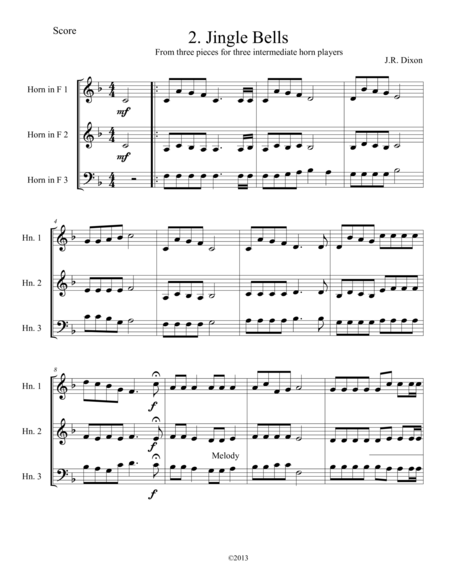 Free Sheet Music 2 Jingle Bells