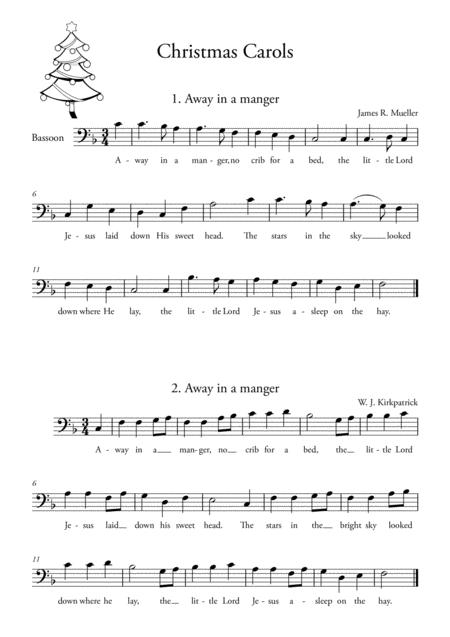 Free Sheet Music 20 Easy Christmas Carols For Bassoon