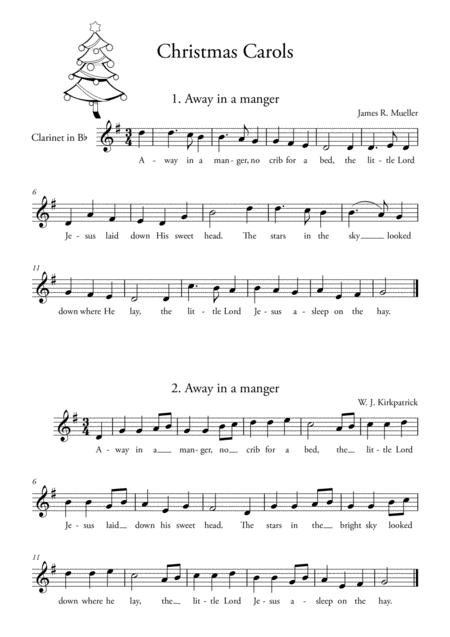 Free Sheet Music 20 Easy Christmas Carols For Clarinet Bb