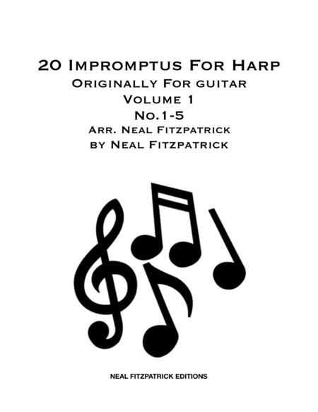 20 Impromptus For Harp Volume 1 No 1 5 Sheet Music