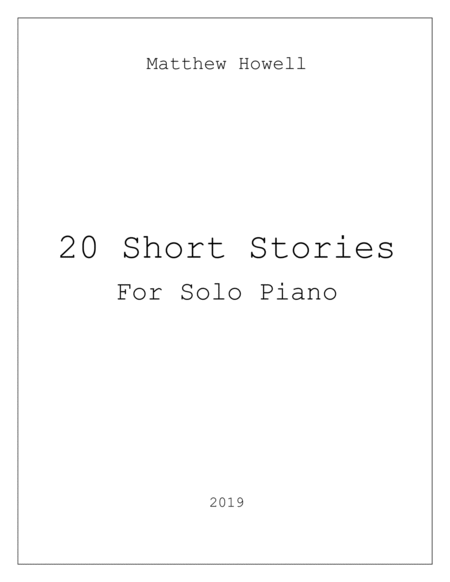 Free Sheet Music 20 Short Stories