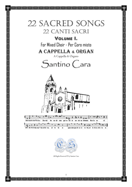 22 Sacred Songs For Mixed Choir A Cappella And With Organ Sheet Music