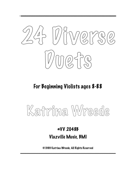 24 Diverse Duets For Beginning Violists Ages 8 To 88 Sheet Music