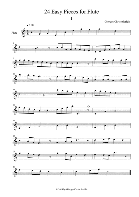 Free Sheet Music 24 Easy Pieces For Flute