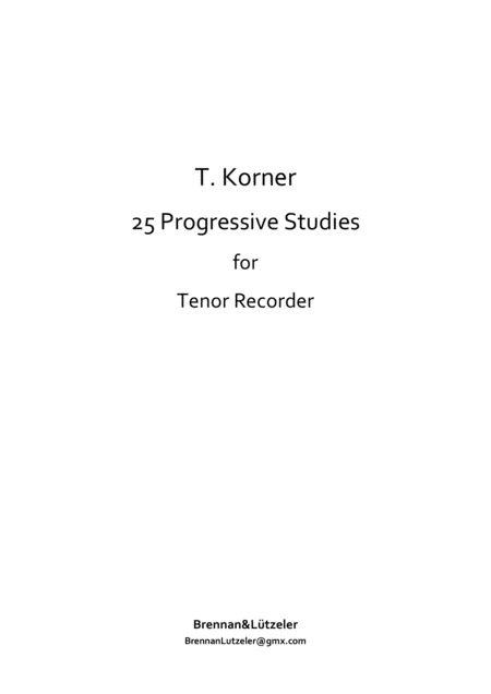 Free Sheet Music 25 Progressive Studies For Recorders In C Treble Clef