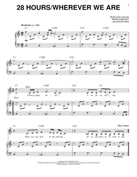 28 Hours Wherever We Are Sheet Music