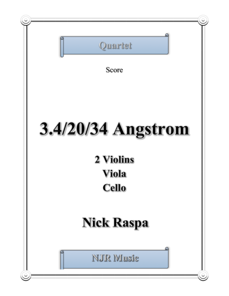 3 4 20 34 Angstrom Full Set Sheet Music