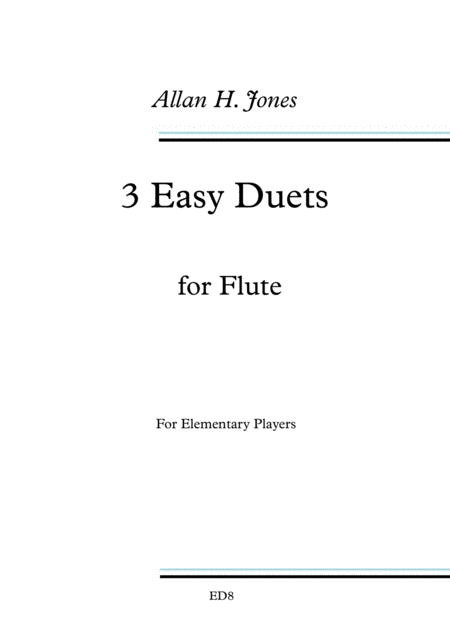 Free Sheet Music 3 Easy Duets For Flute