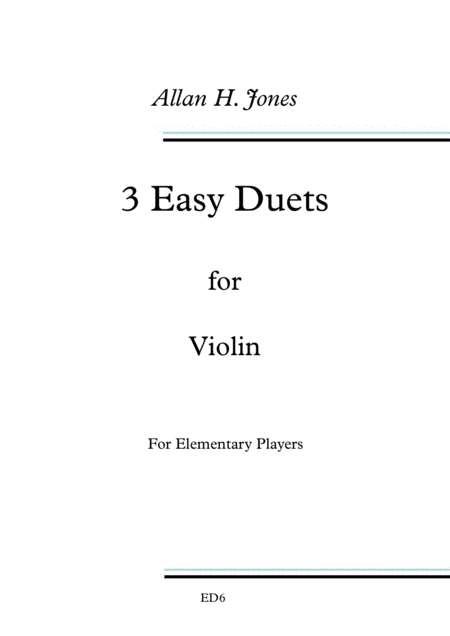 Free Sheet Music 3 Easy Duets For Violin