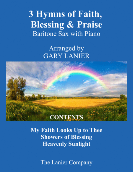 3 Hymns Of Faith Blessing Praise For Baritone Sax Piano With Score Parts Sheet Music