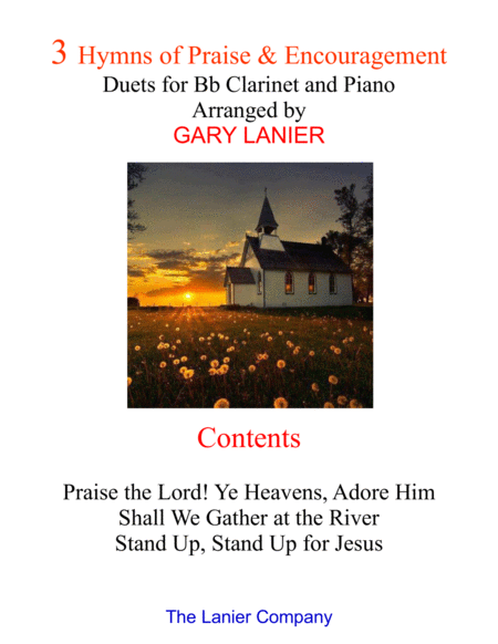 3 Hymns Of Praise Encouragement Duets For Bb Clarinet And Piano Sheet Music