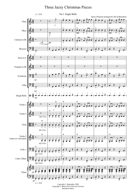 3 Jazzy Christmas Pieces For School Orchestra Sheet Music