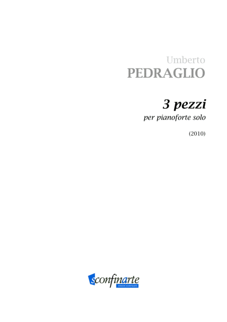 3 Pezzi For Piano Sheet Music