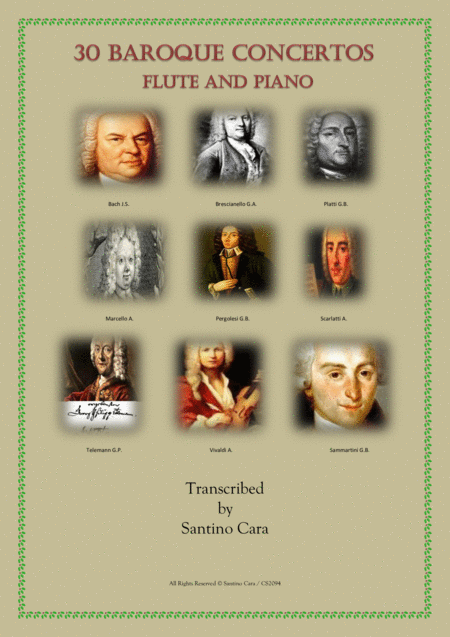 30 Baroque Concertos Flute And Piano Sheet Music