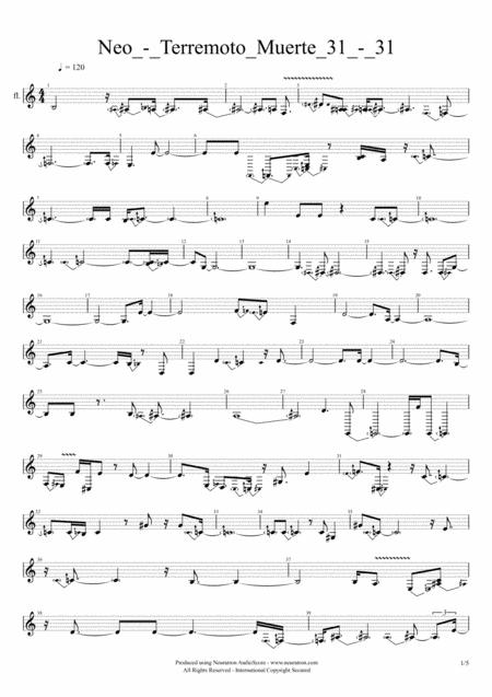 Free Sheet Music 31 Terremoto Muerte