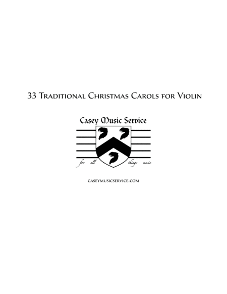 33 Traditional Christmas Carols For Violin Sheet Music