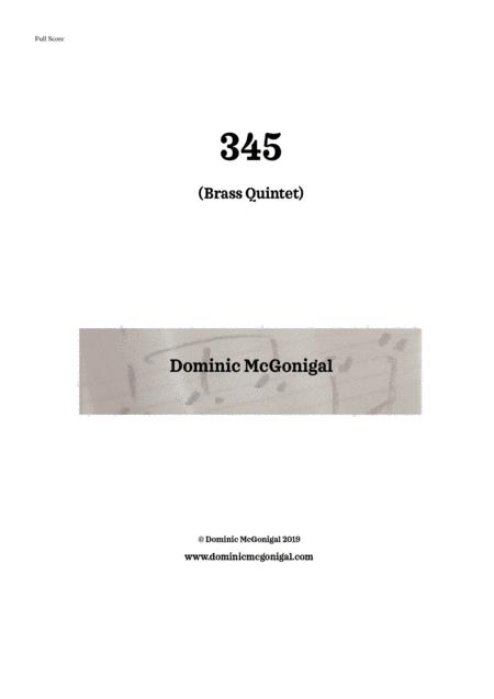 345 Brass Quintet Sheet Music