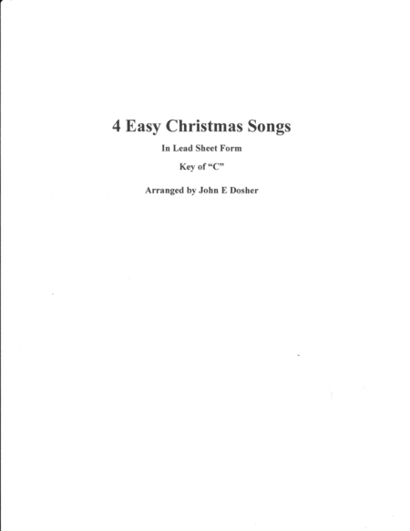 4 Easy Christmas Songs Sheet Music