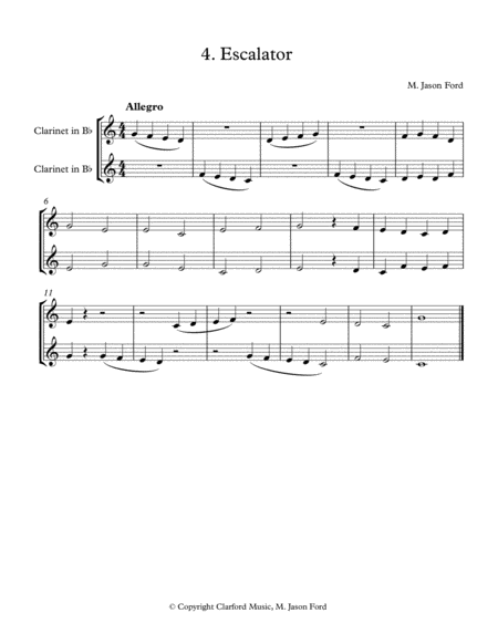 4 Escalator Sheet Music