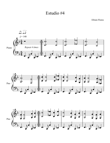 Free Sheet Music 5 4 Exercices For Piano