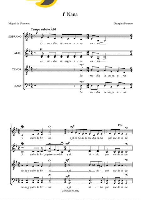 Free Sheet Music 5 Canciones Para Coro