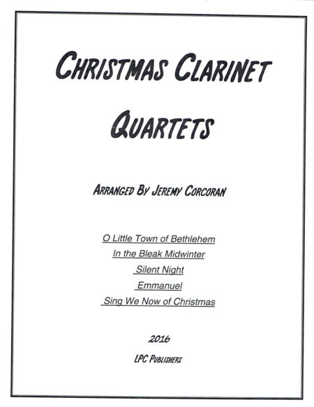 5 Christmas Carols For Clarinet Quartet Sheet Music