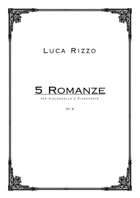 5 Romances For Cello And Piano Op 8 Sheet Music