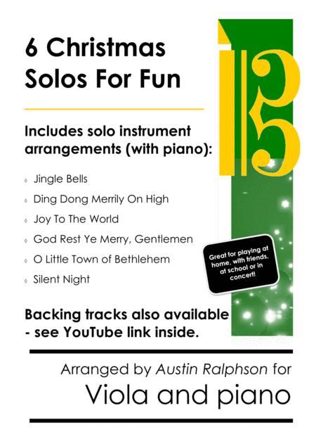 6 Christmas Viola Solos For Fun With Free Backing Tracks And Piano Accompaniment To Play Along With Various Levels Sheet Music