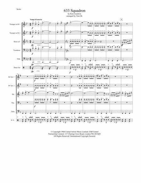 Free Sheet Music 633 Squadron Main Title