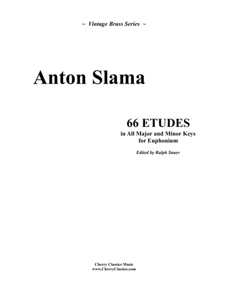 66 Etudes In All Major And Minor Keys For Euphonium Sheet Music