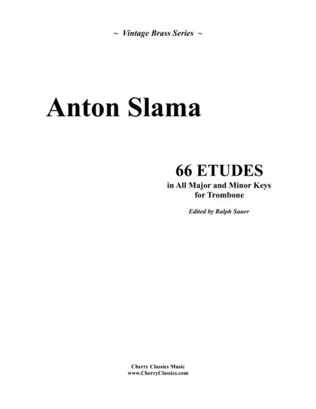 66 Etudes In All Major And Minor Keys For Trombone Sheet Music