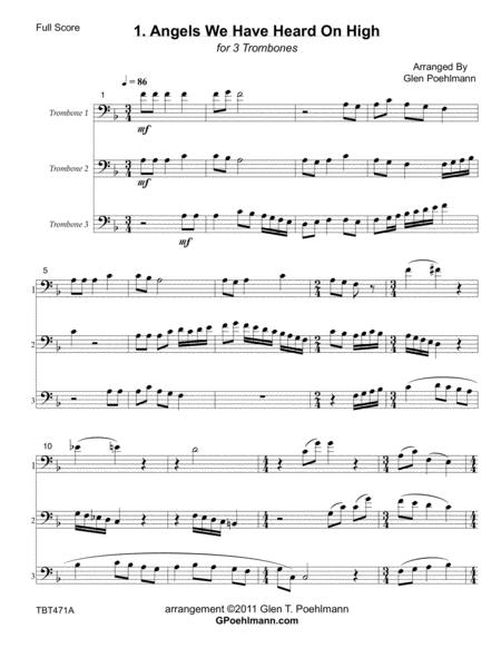 7 Christmas Carols For Trombone Trio Unaccompanied Sheet Music