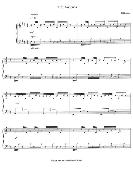 Free Sheet Music 7 Of Diamonds