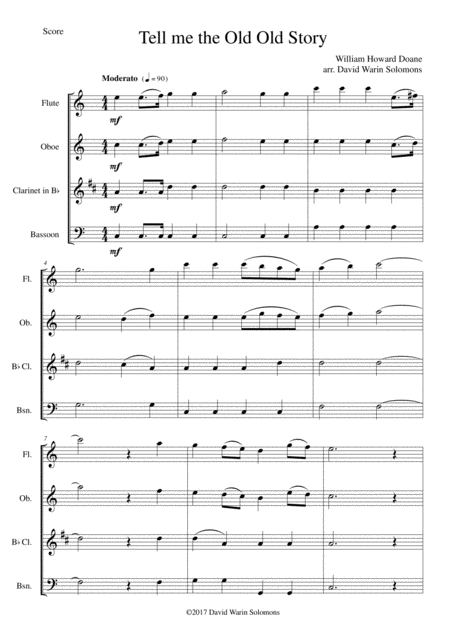 7 Songs Of Glory For Wind Quartet Sheet Music