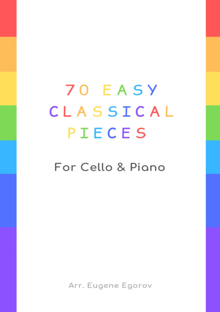 Free Sheet Music 70 Easy Classical Pieces For Cello Piano