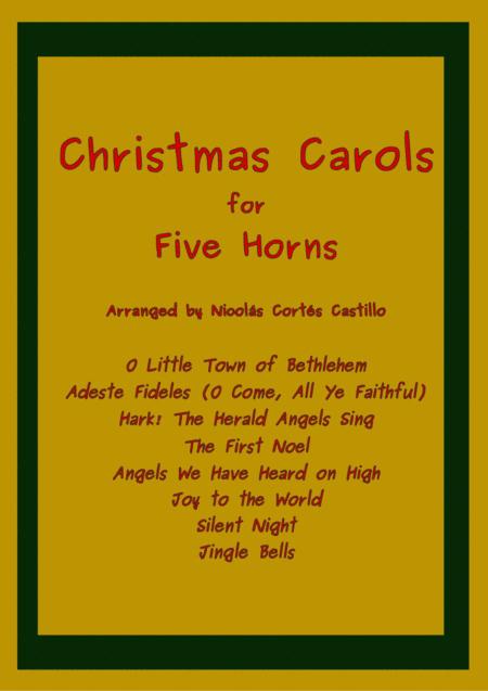 8 Christmas Carols For Horn Quintet Sheet Music