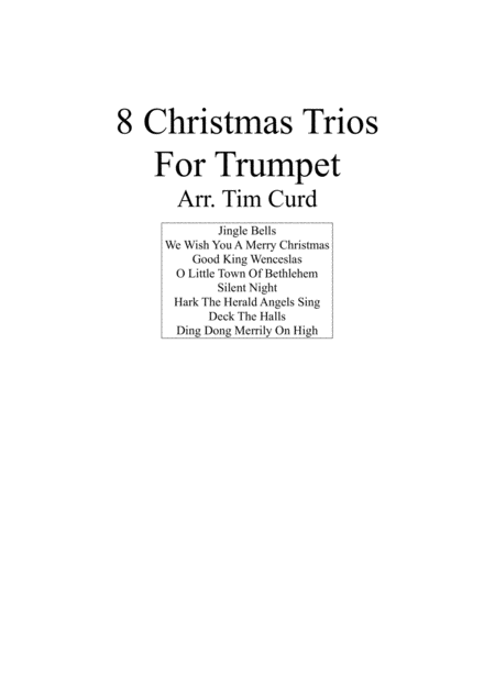 8 Christmas Trios For Trumpet Sheet Music